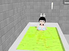 Koko a strips completely in the bath for solo show