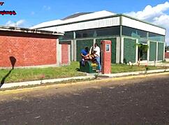 Hot Mexican Wife Danna Begs for Cock from Two Fat Guys and Gets Fucked on the Street Part 3