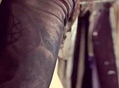 i'm masturbating in my friend's room while she's showering with her big ass and fake tits