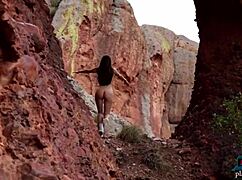 Perfect All Natural Milf Gloria Sol Outdoor Striptease In The Mountains