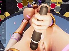 Elfie Love játékokkal játszik és spriccel a streamen