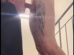 I Saw A Guy Jerking Off And Couldn't Resist Giving Him A Blowjob.