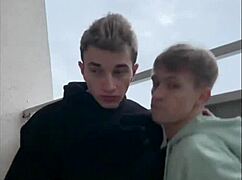 I Saw A Guy Jerking Off And Couldn't Resist Giving Him A Blowjob.