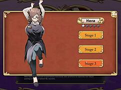 yo, undressing giant waifu black nun in succubus chan hentai game!