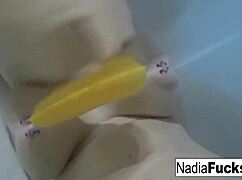 Sexy Nadia Bathes With Rubber Duckies