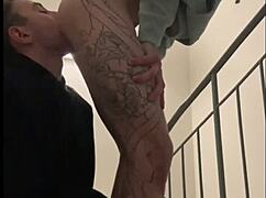 I Saw A Guy Jerking Off And Couldn't Resist Giving Him A Blowjob.