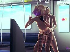 Suicide Squad Yaoi 3D Femboy Harley Quinn Fucked on Train! Shocking Anime Action!