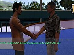 A wife and stepmother play a steamy game with big tits on display.