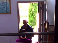 Fix my appliance while teasing with a monster cock nearby.