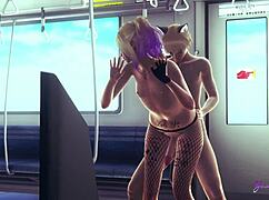 Suicide Squad Yaoi 3D Femboy Harley Quinn Fucked on Train! Shocking Anime Action!