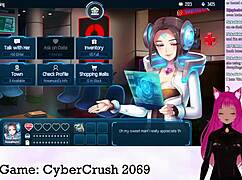 hey, vtuber lewdneko is getting wild with cybercrush 2069 in part 1