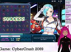 hey, vtuber lewdneko is getting wild with cybercrush 2069 in part 1