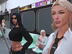 Perversion Trans Mistress Lures Stepdaughter for Hard Subway Sex in Sims 4 Anime Hentai Futanari