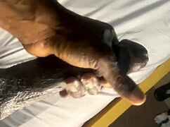 Caught myself jerking to my ebony girlfriend's stunning body.