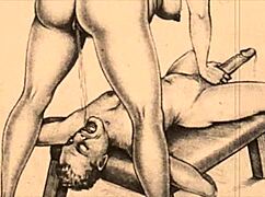 Desene erotice vintage prind viață în detaliu