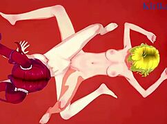 Ange and Hilda's wild futanari lesbian encounter in hentai