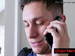 Sexy Ginger Babe Bounces Her Ass While Teasing