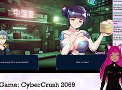 hey, vtuber lewdneko is getting wild with cybercrush 2069 in part 1