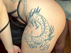 She intensely sucks her lover Pitbullporn's cock, hidden from his wife in this interracial hentai.