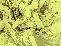 Vintage erotická ilustrace s retro anime stylem