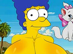 Marge, you're on that nude beach in the Simpsons hentai parody, he said.