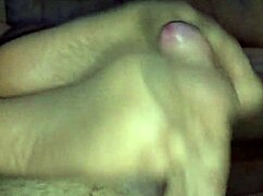 homemade footjob with nylon stockings and toes teasing