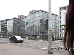 Russian MILF ENJOYS a PUBLIC OUTING with her COUPLE in POV REALITY