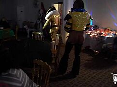 X men strip naked for milfs in outdoor orgy