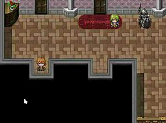 Caballero Wein guarda a la princesa en juego de anime hentai