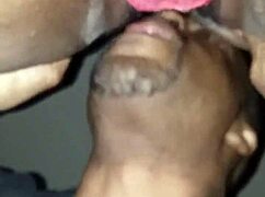 Eating Some EBONY PUSSY Before Bed in Wet Homemade Clip