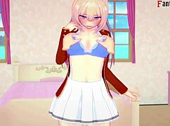 Фантастический минет и футворк Хонами Ичиносэ в аниме