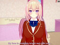 Honami Ichinose's Fantasy Blowjob and Footwork in Anime