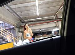 Risky Masturbation for Beautiful Woman in Public Outdoor Spot