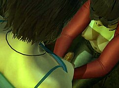 Futa Resident Evil - Claire Redfield takes a creampie from Jill Valentine in 3D
