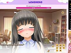 vtuber lewdneko plays love cubed and moans during creampie bdsm scene