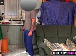 Real Video Spy Cam Of Hot Woman And Plumber In House