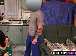 Real Video Spy Cam Of Hot Woman And Plumber In House