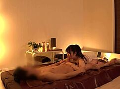 asian escort's miniskirt flips up showing panties 😏 her big tits bounce with every move