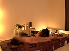 asian escort's miniskirt flips up showing panties 😏 her big tits bounce with every move