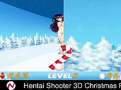 Hentai shooter 3D Christmas party with beautiful women and monsters