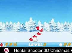 Hentai shooter 3D Christmas party with beautiful women and monsters