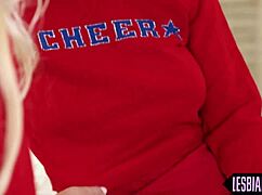 Can this beautiful 18+ lesbian teen seduce her glam dyke friend with oral and tribbing?