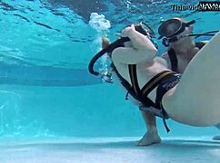 Minnie Manga gets slammed underwater in a tight pool scene! 💦