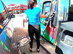 43yo Wife's Insanely Transparent Leggings Show Off Big Ass