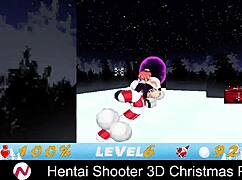 Hentai shooter 3D Christmas party with beautiful women and monsters
