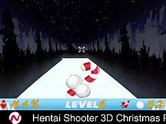 Hentai shooter 3D Christmas party with beautiful women and monsters