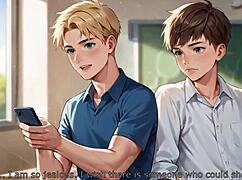 he brought a classmate home with huge tits for wild 3d hentai action