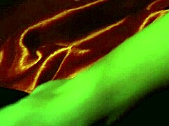 Sexy devil, hot wax on big clit and nipples!