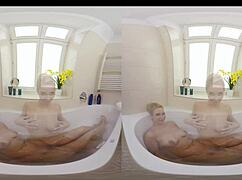 lovely fetish babe nikky dream becomes your slut in bathroom vr video