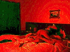 Watching Horror Movie Leads To Ebony Cum In Mouth